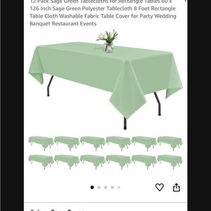 Sage Green Tablecloth for Rectangle Tables